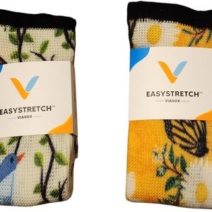 EasyStretch Women's Colorful Bird and Leaf Socks